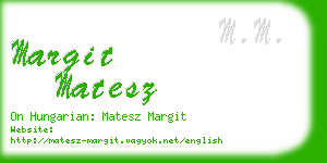margit matesz business card